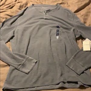 Gray long sleeved XL Lucky Brand Venice Burnout